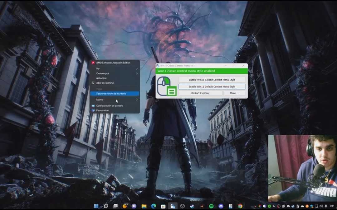 Activar Menú contextual clásico en Windows 11