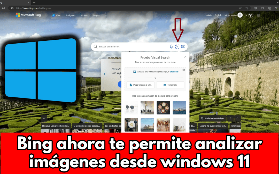 Bing te permite analizar imágenes desde windows 11