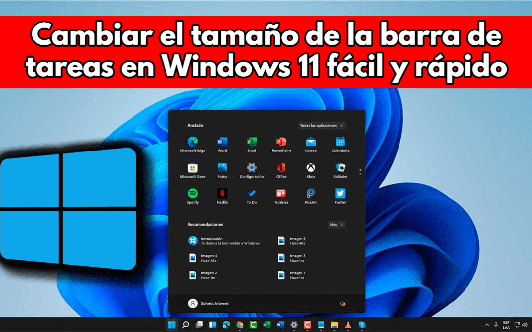 Cambiar el tamaño de la barra de tareas en Windows 11