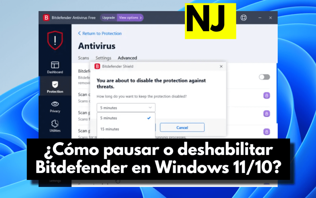 ¿Cómo pausar o deshabilitar Bitdefender en Windows 11/10?