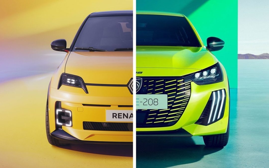 Duelo Eléctrico: Renault 5 E-Tech vs Peugeot e-208
