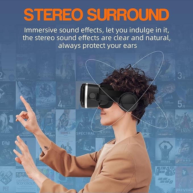 🎮 Gafas VR 3D FIYAPOO con Sonido Envolvente & Lentes HD Compatible con iPhone y Android ¡Compra en Amazon! 🎁