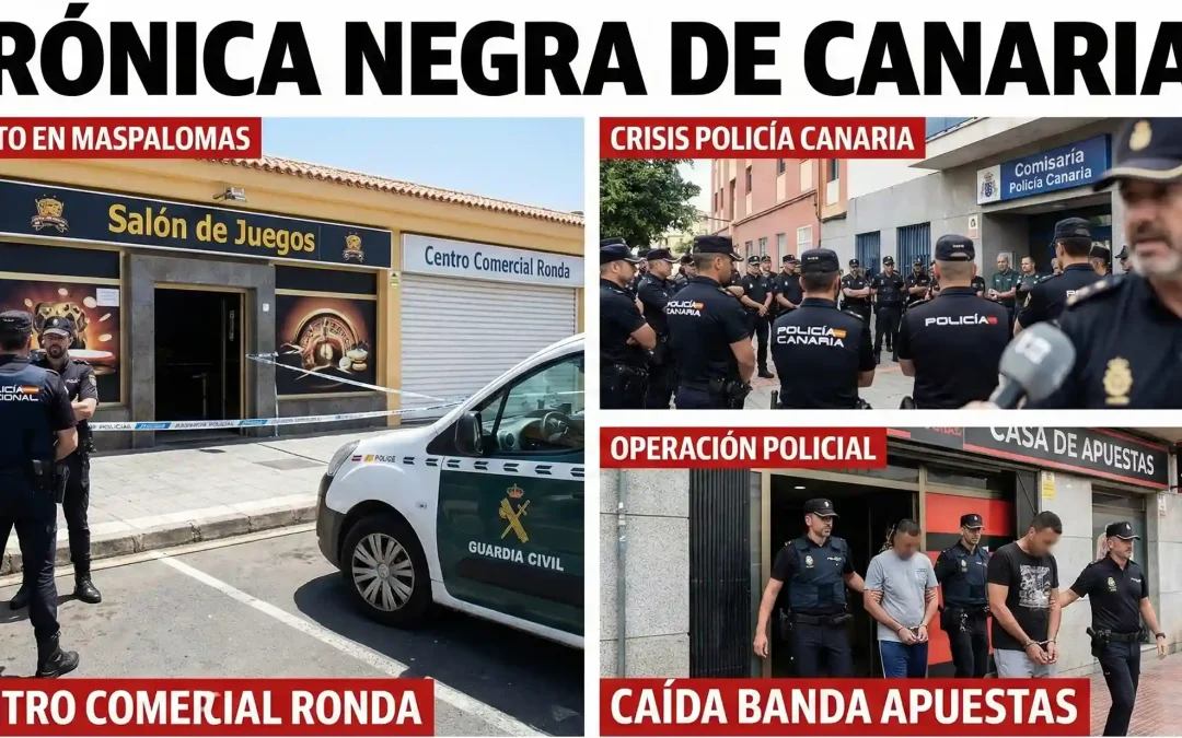Crónica Negra de Canarias: Un asalto de película en Maspalomas, crisis interna en la Policía Autonómica y la caída de la banda de las apuestas